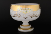 Фруктовница 26 см Лепка белая S-A Bohemia Crystal