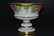 Фруктовница 26 см Лепка белая Роза S-A Bohemia Crystal