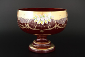 Фруктовница 26 см Лепка красная S-A Bohemia Crystal