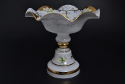 Фруктовница Веер 26 см Лепка белая S-A Bohemia Crystal