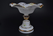 Фруктовница Веер 32 см Лепка белая S-A Bohemia Crystal