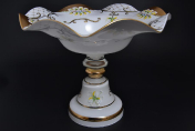 Фруктовница Веер 36 см Лепка белая S-A Bohemia Crystal