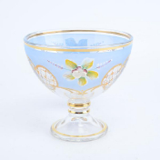 Блюдце для варенья синяя Bohemia Uhlir 13 см Bohemia Crystal