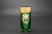 Комплект стаканов для воды лепка зеленая Bohemia Uhlir 300 мл(6 шт.) Bohemia Crystal