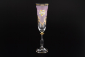 Комплект фужеров для шампанского 190 мл Анжела U-R фон розовый (6 шт.) Bohemia Crystal