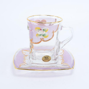 Комплект чайных пар Bohemia Uhlir 270 мл(6 пар) Bohemia Crystal