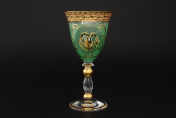 Комплект фужеров для вина 190 мл Охота зеленая U-R кристина (6 шт.) Bohemia Crystal