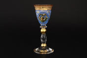 Комплект рюмок для водки 60 мл Охота синяя U-R грация ножка (6 шт.) Bohemia Crystal