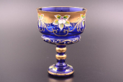 Конфетница 13 синяя Bohemia Crystal