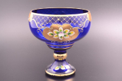 Конфетница 20 синяя Bohemia Crystal
