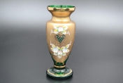 Ваза 20 см Лепка Зеленая Bohemia Crystal