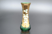 Ваза 20 см Лепка Зеленая Bohemia Crystal