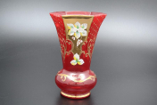 Ваза 20 см Лепка Красная Bohemia Crystal