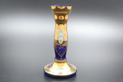 Ваза 21 см Лепка Cиняя Bohemia Crystal