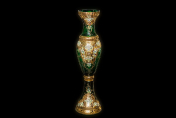 Ваза 1 м Лепка Зеленая М+М Bohemia Crystal