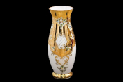 Ваза 50 см Лепка Белая М+М Bohemia Crystal