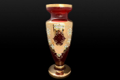 Ваза 60 см Лепка Красная М+М Bohemia Crystal