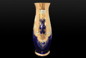 Ваза 60 см Лепка Синяя М+М Bohemia Crystal