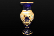 Ваза 60 см Лепка Синяя М+М Bohemia Crystal