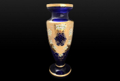 Ваза 60 см Лепка Синяя М+М Bohemia Crystal
