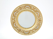 Круглое блюдо Falkenporzellan Alena 3D Creme Gold Constanza 30 см