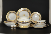Столовый сервиз на 6 персон 27 предметов Arabesque BLUE Gold Falkenporzellan