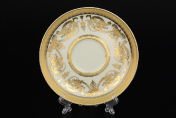 Комплект фарфоровых блюдец Falkenporzellan Constanza Cream Imperial Gold (6 шт.)