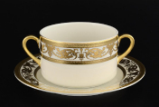 Комплект фарфоровых бульонных пар Constanza Crem Imperial Gold (6 пар) Falkenporzellan