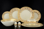 Столовый сервиз на 6 персон 26 предметов Constanza Crem Imperial Gold (без Супницаа) Falkenporzellan