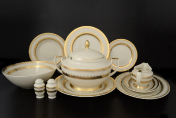 Столовый сервиз на 6 персон 27 предметов Crem Empire Gold Falkenporzellan
