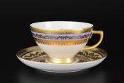 Комплект чайных пар 220 мл Diadem Violet Gold (6 пар) Falkenporzellan