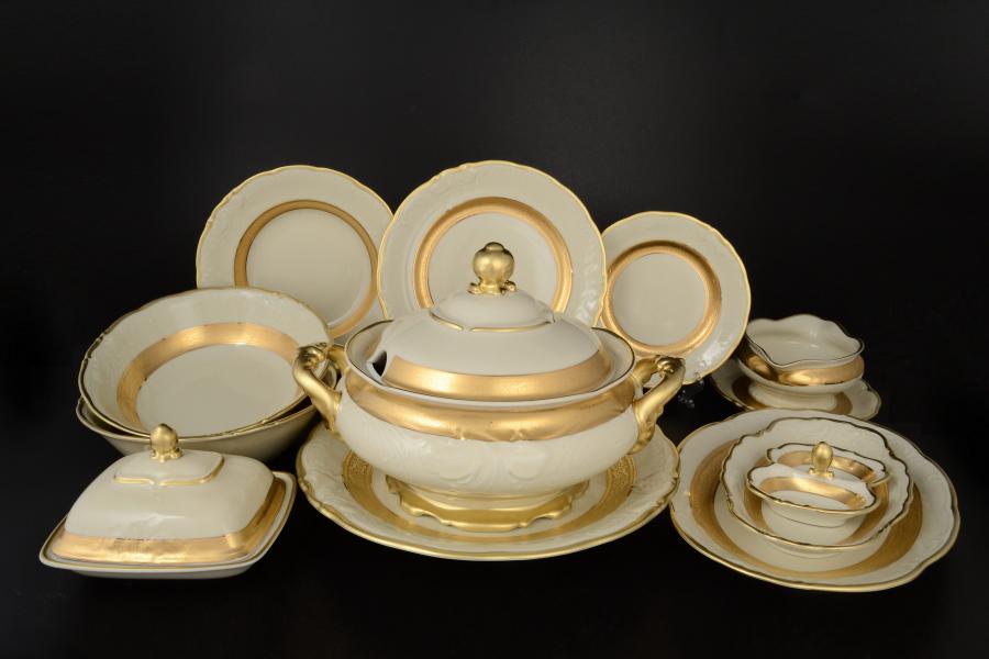 Фото Столовые сервизы Столовый сервиз на 6 персон 29 предметов FR_803MAT Gold Falkenporzellan