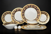 Столовый сервиз на 6 персон 25 предметов Imperial Cobalt Gold Falkenporzellan