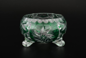 Тройножка зеленая 11 см Цветной хрусталь Bohemia Crystal