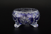 Тройножка синяя 11 см Цветной хрусталь Bohemia Crystal
