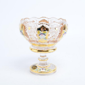 Конфетница золото на ножке Bohemia Max Crystal 13 см Bohemia Crystal