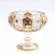 Конфетница золото на ножке Bohemia Max Crystal 13 см Bohemia Crystal