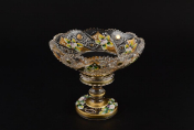 Конфетница 15 см на ножке Max Crystal Золото Bohemia Crystal