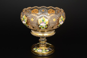 Конфетница 15 см на ножке Max Crystal Золото Bohemia Crystal