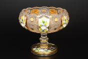 Конфетница на ножке золото Bohemia Max Crystal 15 см Bohemia Crystal