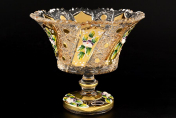 Конфетница 15 см на ножке Max Crystal Золото Bohemia Crystal
