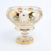 Конфетница золото на ножке Bohemia Max Crystal 20 см Bohemia Crystal