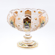 Конфетница на ножке золото Bohemia Max Crystal 20 см Bohemia Crystal