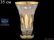 Ваза 35 см Sonne Crystal Золото Bohemia Crystal