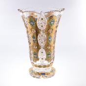 Ваза 35 см Sonne Crystal Золото Bohemia Crystal
