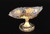Конфетница 20 см Sonne Crystal Золото Bohemia Crystal