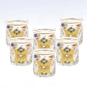 Комплект стаканов для виски золото Sonne Crystal 300 мл(6 шт.) Bohemia Crystal