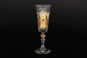 Комплект фужеров для шампанского золото Sonne Crystal 150 мл(6 шт.) Bohemia Crystal
