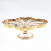 Рулетница золото Sonne Crystal 24 см Bohemia Crystal