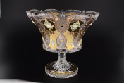 Фруктовница 31 см на ножке Sonne Crystal Золото Bohemia Crystal
